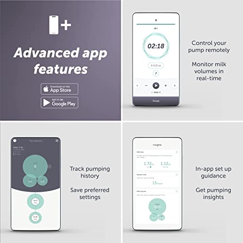 Elvie - Single, Wearable Breast Pump w/App - The Smallest & Quietest - Portable - Hands Free & Discreet - Automated w/Four...