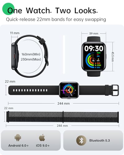 WMK Smart Watches for Women, Alexa Built-in, Answer/Make Call,1.83" Display,10 Day Battery, Heart Rate/SpO2/Sleep Monitor,...