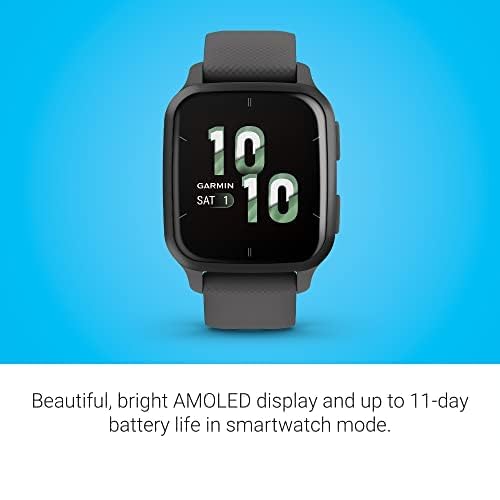 Garmin G010-N2701-10 Venu Sq 2 40mm Fiber-Reinforced Polymer Smartwatch Shadow Gray/Slate - Certified (Renewed)