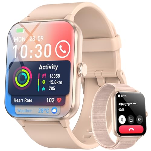 Blackview 2026 Fitness Tracker (Answer/Make Calls), Smart Watch for Men and Women with Heart Rate/SpO2/Sleep Monitor/2 Str...