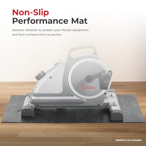 Sunny Health & Fitness Non-Slip Home Gym Mat – Workout Floor Protection Foam Pad for Treadmill, Bike, Elliptical, Yoga and...