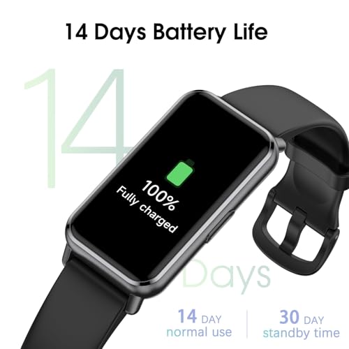 Long Battery Pedometer Watch 14 Days Battery Life, Slim Design No App/Phone Required Fitness Tracker, 50 Meters Waterproof...