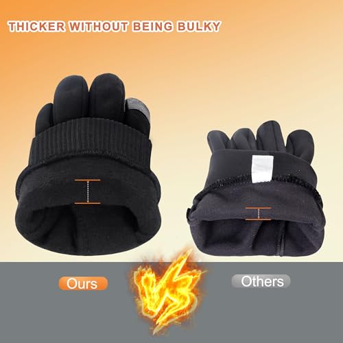 ihuan Winter Waterproof Gloves for Men Women Warm Running Cycling Snow Ski Gloves for Cold Weather, Thermal Windproof Mate...
