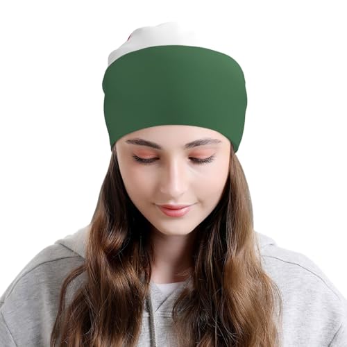 sackhg Flag of Hungary Print Winter Beanie Hat Men Women Soft Lightweight Thermal Cap for Outdoor Skiing Wear Black
