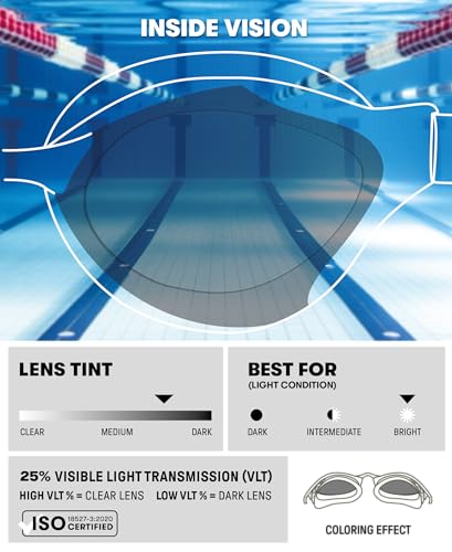 ARENA Unisex Kids Junior Air Mirror Swim Goggles for Swimming Ages 6 to 12 Air Seals Anti-Fog Coated Lens Adjustable Strap
