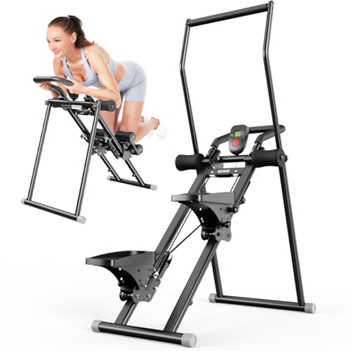 Stair Stepper & Ab Machine by SEWD, 2-in-1 Cardio Workout Equipment with Adjustable Handlebar & Large Pedals, 90% Pre-Asse...