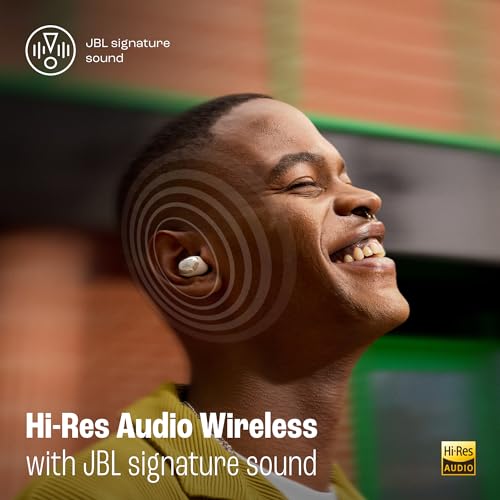 JBL Live Buds 3 - True Wireless Noise-Cancelling Bud-Type Earbuds, 40Hrs Total Playback, Wireless Charging, 6 Mics for Per...