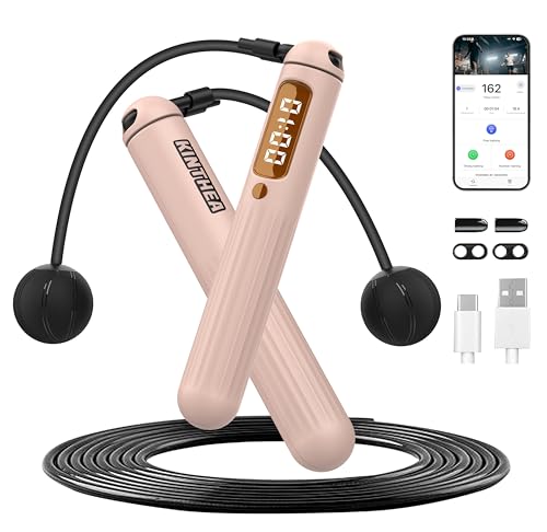 KINTHEA 2 in 1 Smart Jump Rope, APP Control & Data Record, Cordless Jumping Rope with Counter for Women, Men, All Age, Adj...