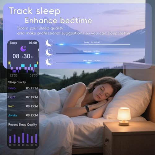 Smart Watch for Men Women Answer/Make Call, 1.85" HD Fitness Tracker with 24/7 Heart Rate & Sleep Monitor, 110+ Sports Mod...