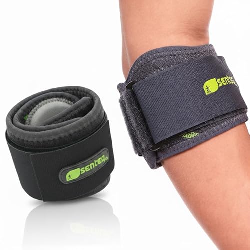 SENTEQ Elbow Brace Support Strap - Forearm Compression Sleeve, Tennis Elbow Brace for Men and Women, Fit Wrap Band for Wei...