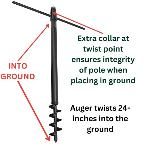 Universal Mounting Pole Kit – Heavy-Duty Rust-Resistant Bird House & Feeder Post with Versatile Mounting Flange, Threaded ...