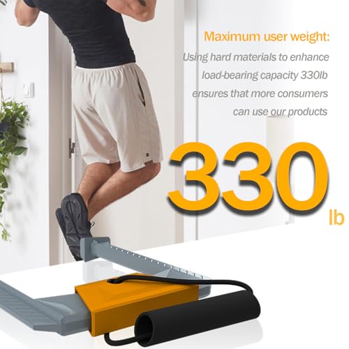 Portable Pull Up Bar - Adjustable Doorway Home Gym with 330lbs Capacity - No Screw Installation for Workout Anywhere - Lig...