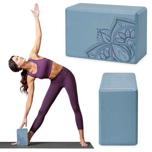 Gaiam Yoga Block - Supportive Latex-Free Eva Foam - Soft Non-Slip Surface with Beveled Edges for Yoga, Pilates, Meditation...