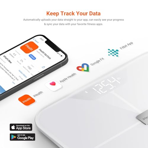 iHealth Nexus Smart Scale for Body Weight Bluetooth, Digital Bathroom Scale Body Fat and Muscle, Body Composition Monitor ...
