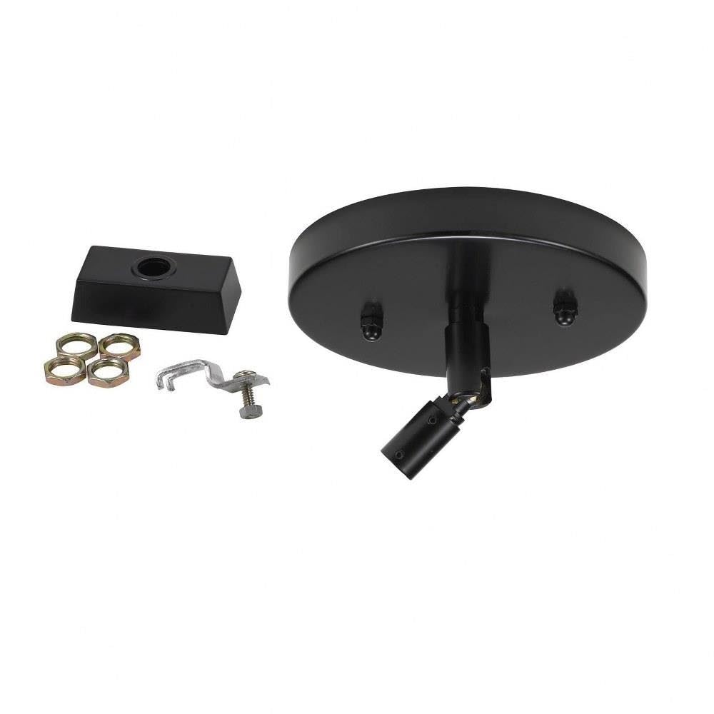 Cal Drop Ceiling SWIVAL Joint TOP Plate, Metal, 5 x 5 x 1.5 inches, Black, Model CALHT-294-S-TP-BK