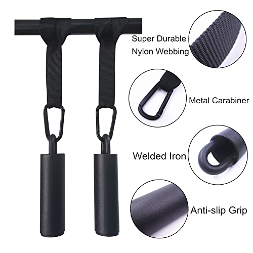 Lights Mountain Pull Up Grips Set with Hanging Straps and Strong Carabiner, Finger Strengthener，Forearm, Biceps, Ninja War...