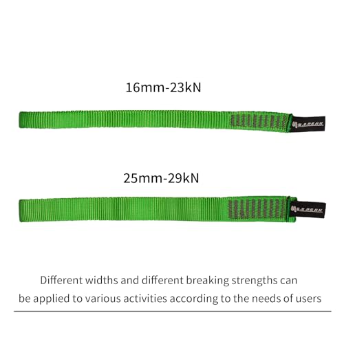 S.E.PEAK 16mm Nylon Straps Runner, 23KN/5171 lbs, EN566 Rock Tubular Webbing for Tree Work, Positioning, Rigging, Ziplinin...