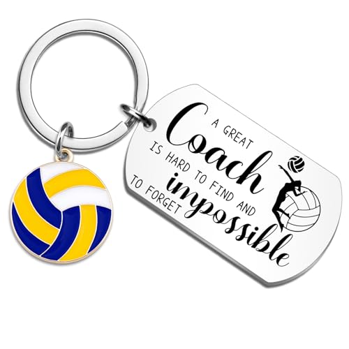 Lervuh Coach Keychain Coach Gifts for Men Women Thank You Appreciation Gift for Coaches Volleyball Football Seccor