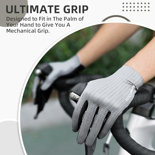 ROCKBROS Cycling Gloves Mountain Bike Gloves Full Finger Cycling Gloves Anti-Slip Bicycle Gloves for Men Women Cycling Sports