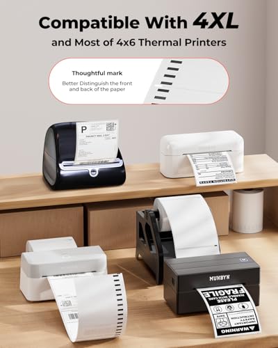 MUNBYN 4"x6" Direct Thermal Printer Label, Shipping Labels Compatible with Rollo, Jadens, Nelko, DYMO 4XL 1744907,1755120,...