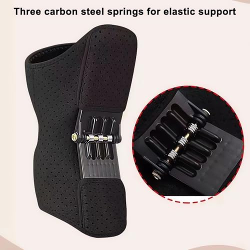 Professional Knee Brace with Triple Spring Support - Enhanced Stabilizer for Squats, Climbing & Active Support | Carbon St...
