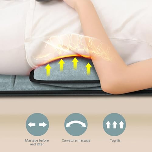 Full Body Massage Mat with Heat | 3D Lumbar Traction & Relaxation | Shiatsus Neck Massager with Massage Points | Electric ...