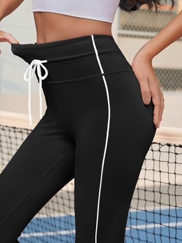 Aoysky Womens Buttery Soft High Waisted Drawstring Leggings 25'' Workout Running Gym Athletic Yoga Pants