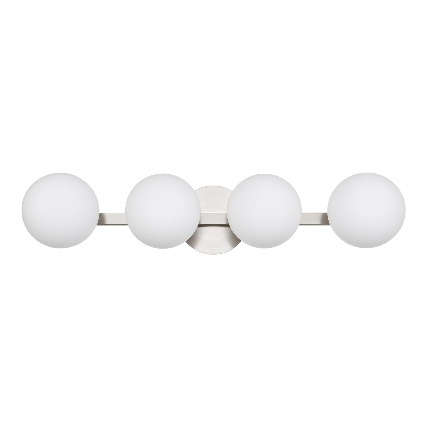 Hanaloa Bathroom Vanity Light Fixtures, Modern 4 Lights Globe Wall Sconce Lighting Brushed Nickel, Porch Wall Mount Light Fixture for Bathroom, Mirror Cabinets Hallway Stairs