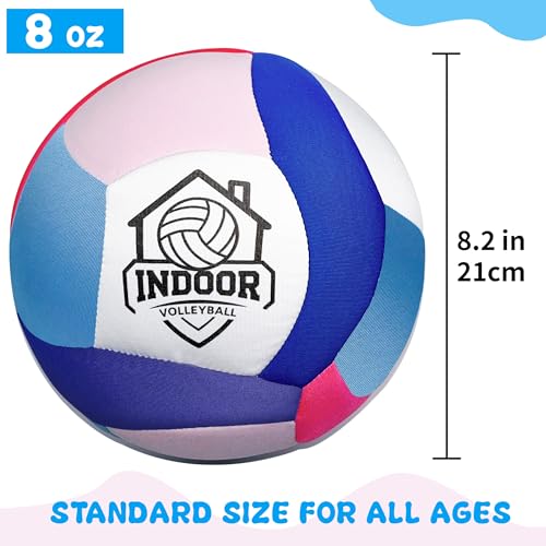 Dmcuzso Official Size 5 Soft Indoor Volleyballs for Practicing, Safe and Silent Fabric Volleyball Ball for Youth Beginner...