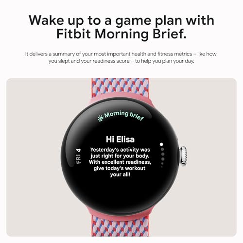 Google Pixel Watch 3 (45mm) 2024 Model Android Smartwatch, Heart Rate Tracking, Fitbit Advanced Running, Fitness Insights,...