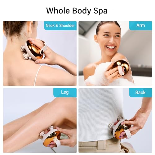 arboleaf Electric Scalp Massager Head Massager Scalp Stress Relax, 5 in 1 Kneading 128 Massage Nodes, Waterproof Hair Mass...