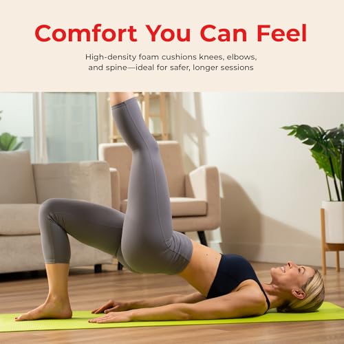 Sunny Health & Fitness Non-Slip Yoga Mat – Durable, Anti-Tear, Lightweight, Cushioned Support for Yoga, Pilates, Stretchin...