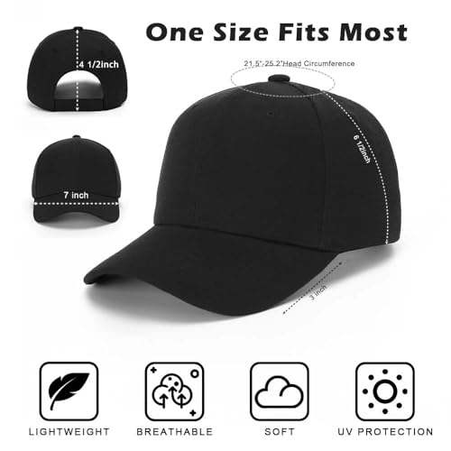 ZH Plain Adjustable Baseball Cap - Lot of 12 Unisex Blank Design Caps