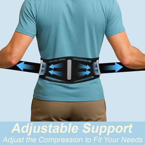 Thin & Lightweight Back Brace for Lower Back Pain Relief – Slim, Breathable Back Support Brace for Sciatica, Herniated Dis...