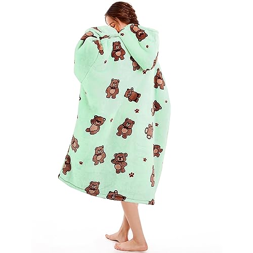 Narecte Cozy Oversized Blanket Hoodie Wearable Blanket Adults Soft Hooded Blanket Hoodie Birthday Gifts for Women Christmas