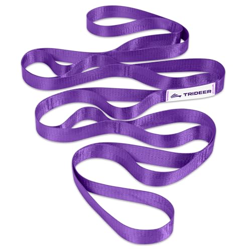 Trideer Stretching Strap for Physical Therapy & Home Rehab, Non-Elastic Yoga Stretch Strap with Loops for Mobility, Yoga &...
