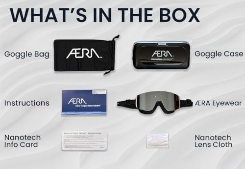 ÆRA Frameless Ultralight™ Swim Goggle, Anti-Fog Nanotech Lens, 100% UV Protection, Surf, SUP, Jet Ski, Waterski, Open Water