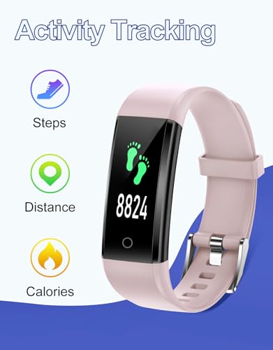 GRV Fitness Tracker Non Bluetooth Fitness Watch No App No Phone Required Waterproof Pedometer Watch with Steps Calories Co...