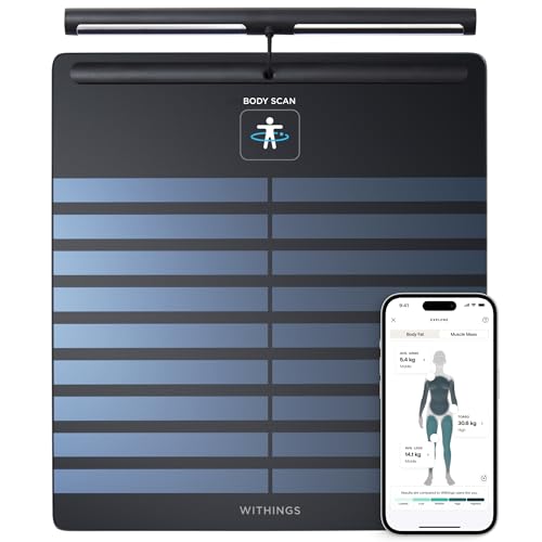WITHINGS Body Scan - Connected WiFi Scale to Improve Your Health, BIA Personal Scale, Body Composition Analysis, Body Fat,...