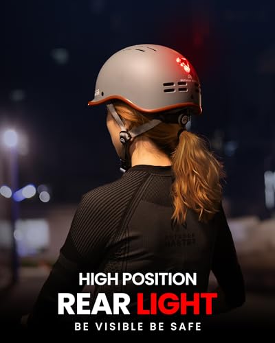 OutdoorMaster Bike Helmet for Adults,Adjustable Cycling Helmet with Light for Men & Women - Safety Certified for Bicycle S...