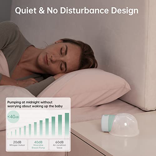 TSRETE Double Wearable Breast Pump, Electric Hands-Free Breast Pumps with 2 Modes, 9 Levels, LCD Display, Memory Function ...