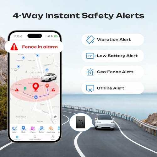 CXK GPS Tracker for Vehicles, Up to 6-Month Battery 4G LTE Car Tracker with Strong Magnetic 90-Day Location History, Globa...