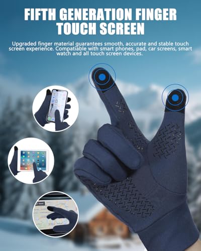 Aegend Lightweight Winter Gloves for Men Women, Warm Running Gloves Touchscreen Thermal Glove Liners for Cold Weather Driv...