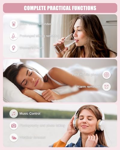 Fitness Tracker, Smart Watch for Women Men with 24/7 Heart Rate/Blood Pressure/Blood Oxygen Monitor,Sleep Tracker,Step & C...