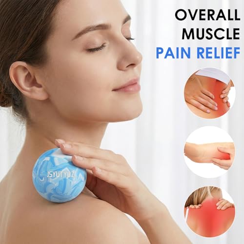 JSYUTYUZ Lacrosse Massage Balls for Myofascial Release, SGS Certification, Massage Deep Tissue for Shoulder and Back, Trig...