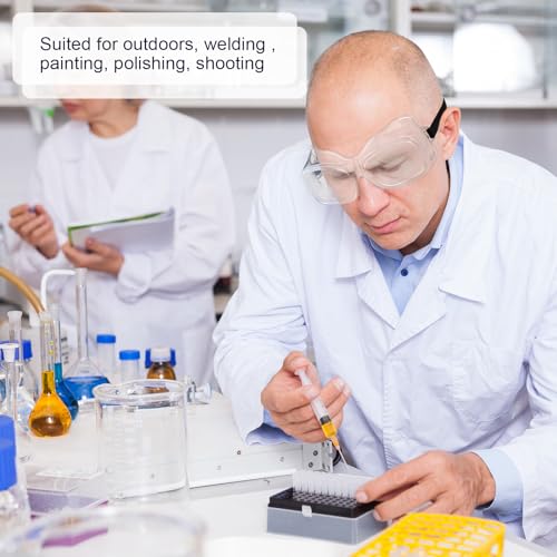 Tellegloww 50 Pairs Safety Goggles Anti-fog Protective Safety Glasses Anti Scratch Eye Protection Clear Lens Onion Goggles...