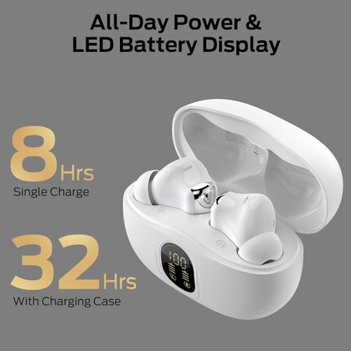 Monster N-Lite 217 Wireless Earbuds, Immersive Stereo Sound, Bluetooth 6.0 in-Ear Headphones, Built-in Smart Noise Cancell...