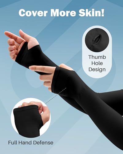SHINYMOD Arm Sleeves for Men Women UV Sun Protection Compression Arm Warmer Tattoo Cover Up, Sports Golf Cooling Sleeves