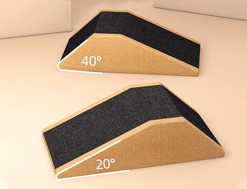 Squat Wedge Blocks Stretching blocks,Non-Slip Surface with Beveled Edges for Core Exercises,Natural Eco-Friendly/squats& w...