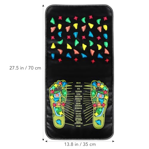 TOVINANNA Foot Massage Mat and Stone Walking Massager Pad Rectangular Acupressure Foot Sole Massager for Home Use Body Rel...